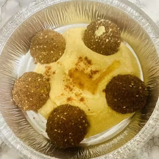 Falafel with Hummus.