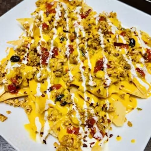 Spicy Chicken Nachos.