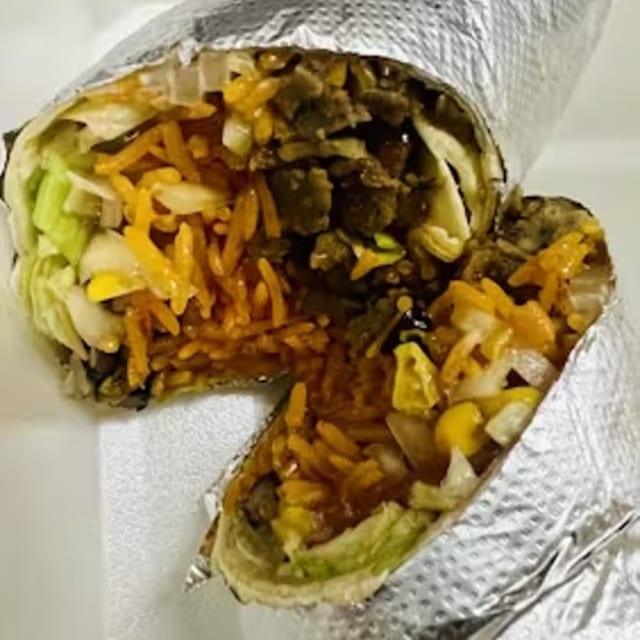 Chicken & Falafel Burrito.