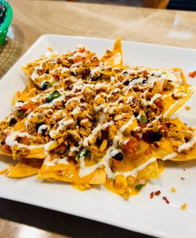 Spicy Loaded Cheesy Nachos.
